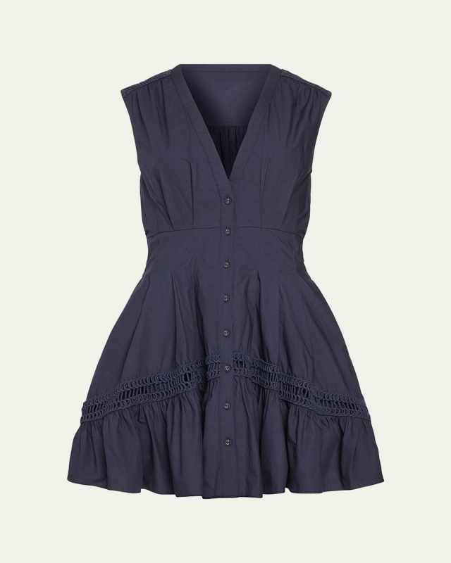 Eloisa Button-Front Mini Dress
